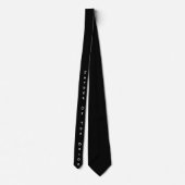 Cravate Personnaliser Père De La Mariée Script Noir (Dos)
