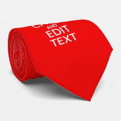 Cravate Personnalisez votre texte en rouge (Roulé)