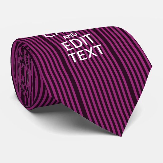 Cravate Personnalized KEEP CALM and Your Text on Pink (Roulé)