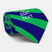Cravate Personnalized Keep Calm Blue and Green with a Twis (Roulé)