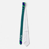 Cravate Personnalized Keep Calm Blue and Green with a Twis (Dos)