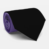 Cravate Pétales de fleurs violettes Ultra violet noir (Roulé)