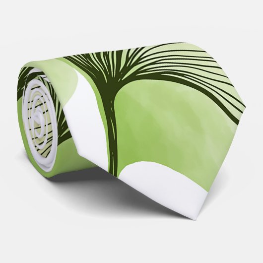 Cravate Pétales verts (Roulé)