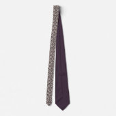 Cravate Petit Fleur Florale Prune (Dos)