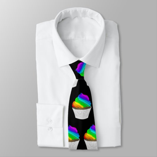 Cravate petit gâteau d'arc-en-ciel (Attaché)