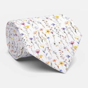 Cravate Petit motif de fleurs sauvages