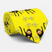 Cravate Petit Singe Et Bananes (Roulé)