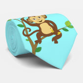 Cravate Petit singe mignon (Roulé)