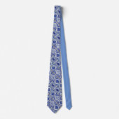 Cravate Petite apparence Delft bleu & blanc tuiles holland (Devant)