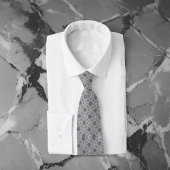 Cravate Petite florale blanche tombée au motif rural