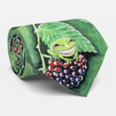 Cravate Petite grenouille d'arbre sur une peinture de Blac (Roulé)