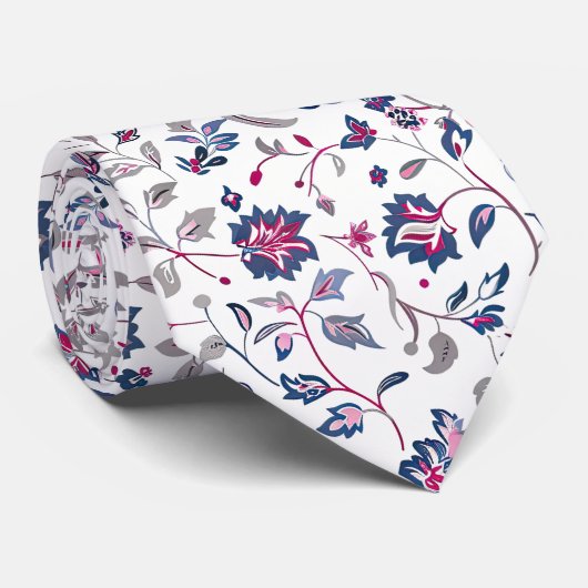 Cravate Petite impression cachemire florale (Roulé)