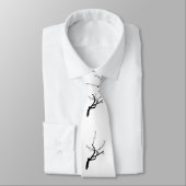 Cravate Petite perruque en fleurs de prune (Attaché)