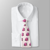Cravate Petite Pivoine Rose (Attaché)
