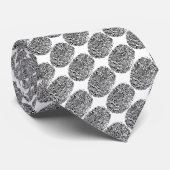 Cravate Petites empreintes noir & blanc amusantes pour la  (Roulé)