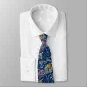 Cravate Petites fleurs mignonnes bleu marine vi (Attaché)