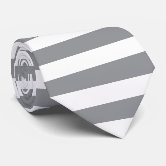 Cravate Petites rayures grises horizontales (Roulé)