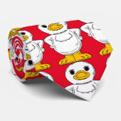 Cravate Petits canards blancs debout Thunder_Cove (Roulé)