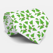 Cravate Petits sapins de Noël verts (Roulé)