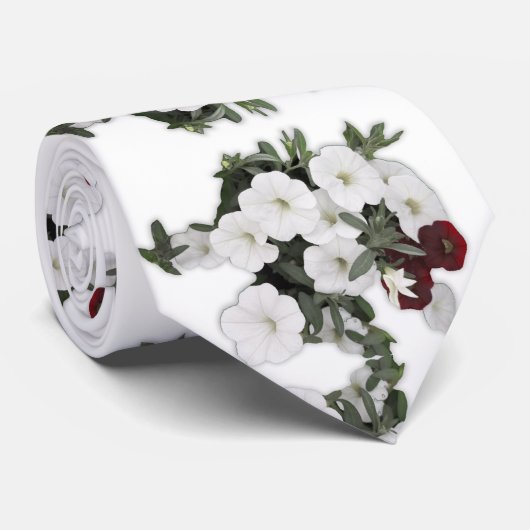 Cravate Petunia blanc (Roulé)