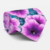 Cravate Pétunia rose et violet (Roulé)