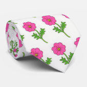 Cravate Pétunias rose (Roulé)