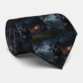 Cravate Peur d'Halloween Rottweiler (Roulé)