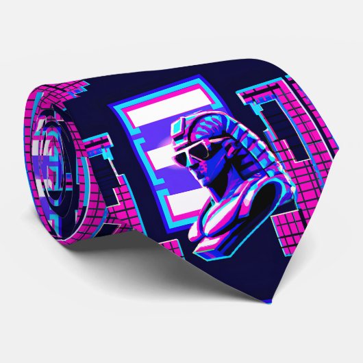 Cravate Pharaon Synthwave (Roulé)
