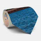 Cravate Phare au coucher du soleil (Roulé)