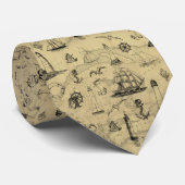 Cravate Phare nautiques et voiliers Vintages (Roulé)