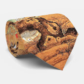 Cravate Phéasé et camélia oriental art à l'encre chinoise  (Roulé)