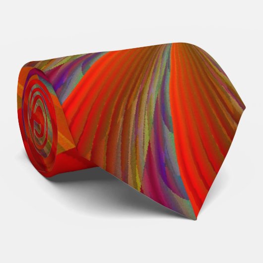 Cravate Phoenix Rising cool moderne rouge art abstrait (Roulé)
