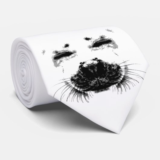 Cravate Phoque de harpé de sourire (Roulé)