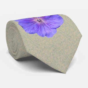 Cravate Photo bleue lumineuse de géranium de fleur
