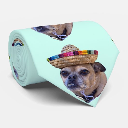 Cravate Photo Brown Dog Face Chug (Roulé)