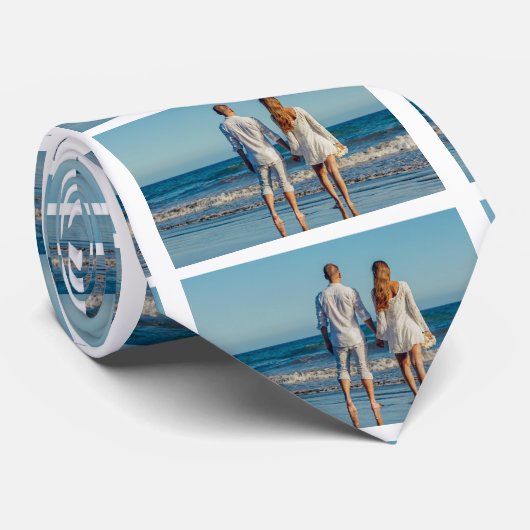 Cravate photo Couples mariés personnalisés (Roulé)