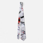 Cravate Photo du cardinal Snow Tree (Dos)