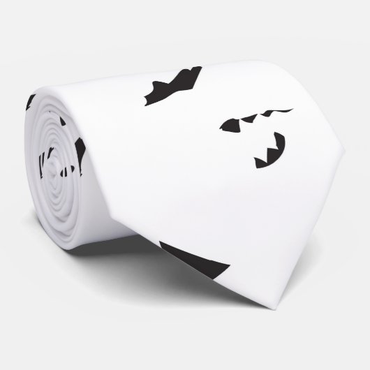 Cravate photo en noir et blanc d'un troupeau d'oiseaux (Roulé)