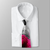 Cravate Photo Fuchsia Abstraite, gris et gris noir (Attaché)
