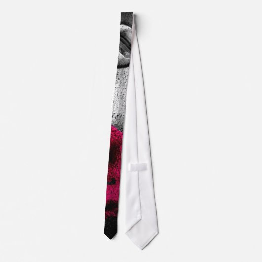 Cravate Photo Fuchsia Abstraite, gris et gris noir (Dos)