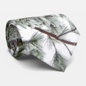 Cravate Photo hivernale sous le pin couvert de neige (Roulé)