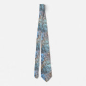 Cravate Photo rock labradorite en bleu, Turquoise et Brown (Dos)