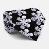 Cravate Photos de cristal de flocon de neige (Roulé)