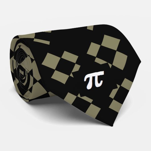 Cravate Pi géométrique STEM Math CricketDiane Ingénierie (Roulé)