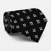 Cravate Pi - Le Noir Constant Irrationnel Mathématique (Roulé)