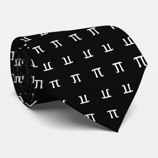 Cravate Pi - Le Noir Constant Irrationnel Mathématique (Roulé)