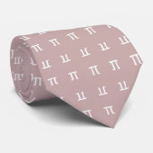 Cravate Pi - L'irrationnel Mathématique Constant roseGrey (Roulé)