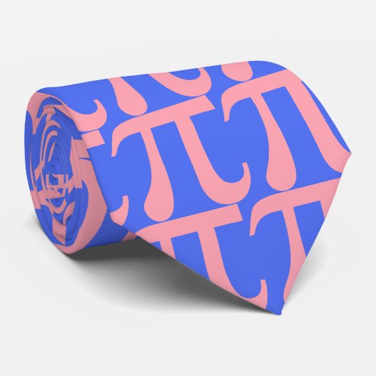 Cravate Pi rose (Roulé)