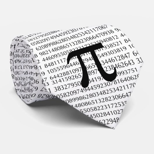 Cravate Pi symbole mathématique (Roulé)