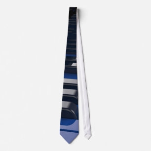 Cravate Piano bleu